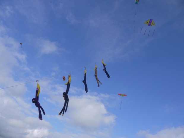 Flying monkeys at Eggardon Hill, Bridgport, Dorset